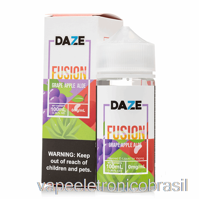 Vape Eletrônico Uva Maçã Aloe - 7 Daze Fusion - 100ml 6mg